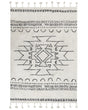 Rug Off-White Black Cotton 160 x 230 cm Geometric Pattern Runes Tribal Tassels Oriental Beliani