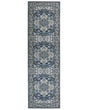 Runner Rug Runner Grey and Blue Polyester 60 x 200 cm Oriental Distressed Living Room Bedroom Decorations Beliani
