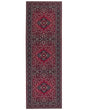 Runner Rug Red Polyester 80 x 240 cm Hallway Kitchen Runner Long Carpet Anti-Slip Backing Beliani