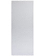 Runner Rug White Grey Polyester 80 x 200 cm Rectangular Chevron Design Beliani