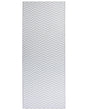 Runner Rug White Grey Polyester 80 x 200 cm Rectangular Chevron Design Beliani