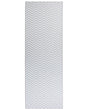 Runner Rug White Grey Polyester 70 x 200 cm Rectangular Chevron Design  Beliani