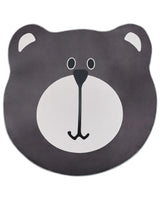 Area Rug Brown   120 cm Bear Shape Low Pile for Children Playroom  Beliani
