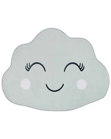 Area Rug Green  90 x 120 cm Cloud Shape Low Pile for Children Playroom  Beliani