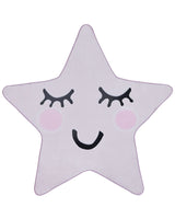 Area Rug Pink 120 x 120 cm Star Shape Low Pile for Children Playroom  Beliani