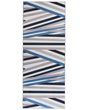 Runner Rug Multicolour Polyester 80 x 200 cm Geometric Striped Pattern Anti-Slip Bottom Modern Hallway Beliani