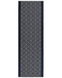 Area Rug Navy Blue Polyester 80 x 240 cm Runner Geometric Pattern Living Room Bedroom Hallway Traditional Beliani