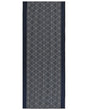 Area Rug Navy Blue Polyester 80 x 200 cm Runner Geometric Pattern Living Room Bedroom Hallway Traditional Beliani