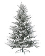 Artificial Christmas Tree White Synthetic 180 cm Snow Frosted Flocked Hinged Branches Holiday Beliani