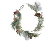 Artificial Christmas Garland Green Synthetic Material 150 cm with Ornaments Frosted Beliani