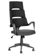 Office Chair Black Fabric Swivel Desk Computer Adjustable Seat Reclining Backrest Beliani