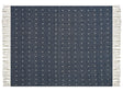 Blanket Dark Blue Cotton Acrylic 130 x 170 cm Geometric Pattern Tassels Boho Style Living Room Bedroom Accent Piece Beliani