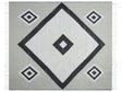 Blanket Grey Acrylic and Polyester 130 x 170 cm Bed Throw Geometric Pattern Fringes Bedroom Living Room Beliani