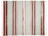 Blanket Pink and Beige Acrylic and Polyester 130 x 170 cm Bed Throw Geometric Pattern Fringes Bedroom Living Room Beliani