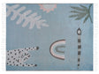 Blanket  Blue Polyester and Acrylic Blend 130 x 170 cm Decorative Throw Animal Reverse Pattern Beliani