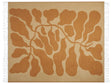 Blanket  Beige and Orange Polyester and Acrylic Blend 130 x 170 cm Decorative Throw Abstaract Reverse Pattern Beliani