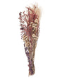 Dried Flower Bouquet Pink Natural Dried Flowers 55 cm Wrapped in Brown Paper Natural Table Decoration Beliani