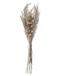 Dried Flower Bouquet Orange and Green Natural Dried Flowers 65 cm Wrapped in Brown Paper Natural Table Decoration Beliani