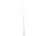 Outdoor LED Christmas Tree White Metal 160 cm Decoration Seasonal Home Garden Dcor with Lights Beliani