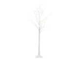 Outdoor LED Christmas Tree White Metal 190 cm Decoration Seasonal Home Garden Dcor with Lights Beliani
