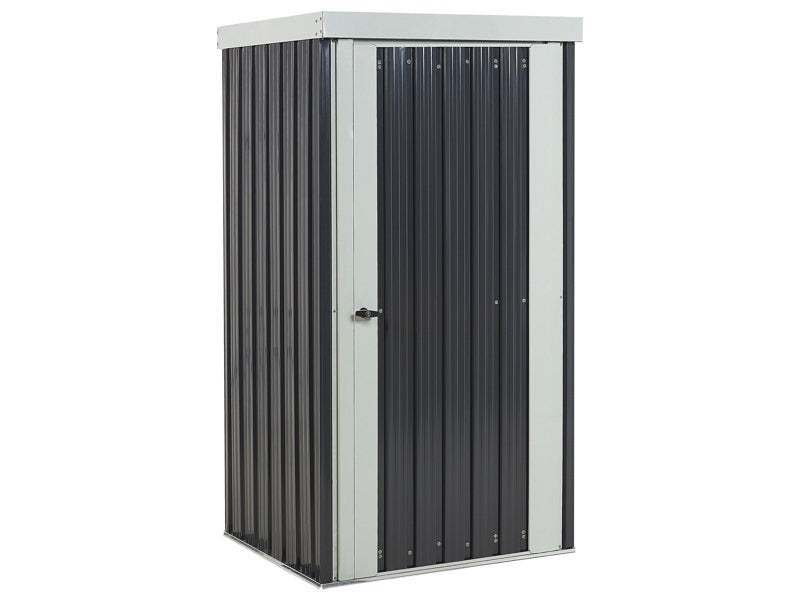 Garden Shed Grey Galvanized Steel Waterproof Outdoor Storage for Garden Tools Equipment Beliani