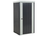 Garden Shed Grey Galvanized Steel Waterproof Outdoor Storage for Garden Tools Equipment Beliani