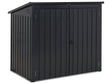 Garden Storage Shed Graphite Grey Galvanized Steel Waterproof Outdoor Storage for Garden Tools Equipment Beliani