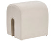 Pouffe Beige Velvet Upholstery U-Shaped Ottoman Modern Design Living Room Accessories Beliani