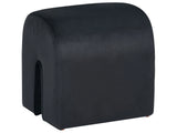 Pouffe Black Velvet Upholstery U-Shaped Ottoman Modern Design Living Room Accessories Beliani