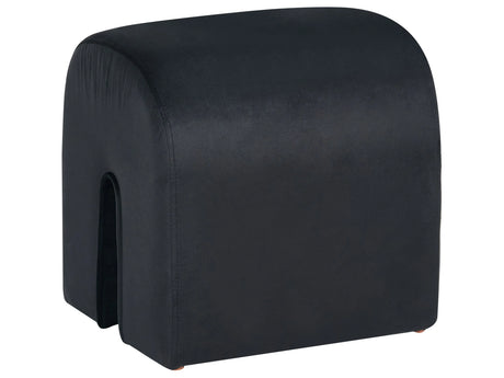 Pouffe Black Velvet Upholstery U-Shaped Ottoman Modern Design Living Room Accessories Beliani
