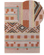Area Rug Multicolour  Wool 140 x 200 cm Hand Tufted Geometric  Pattern Boho Living Room Bedroom Beliani