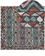 Area Rug Mulitcolour Wool 200 x 200 cm Flat Weave Hand Tufted Geometric Oriental Pattern Beliani