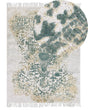 Viscose Area Rug Grey and Green 160 x 230 cm Oriental Distressed Living Room Bedroom Beliani