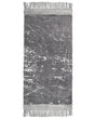 Area Rug Grey Viscose with Cotton Backing with Fringes 80 x 150 cm Style Modern Glam Beliani