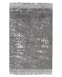 Area Rug Grey Viscose with Cotton Backing with Fringes 140 x 200 cm Style Modern Glam Beliani