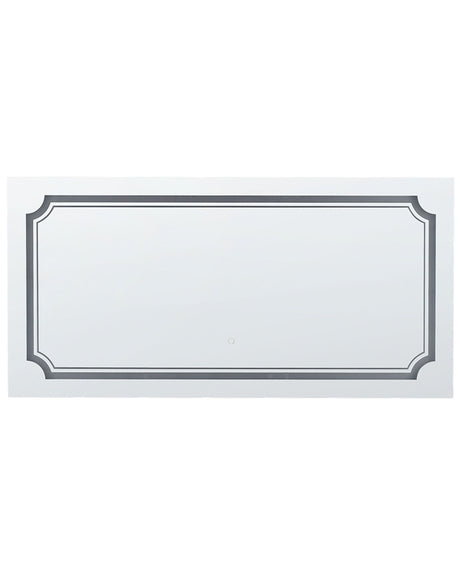 Wall Mounted Hanging LED Mirror 120 x 60 cm Rectangular Modern Contemporary Bathroom Vanity Make-Up Bedroom Beliani