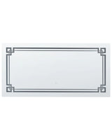 Wall Mounted Hanging LED Mirror 120 x 60 cm Rectangular Modern Contemporary Bathroom Vanity Make-Up Bedroom Beliani