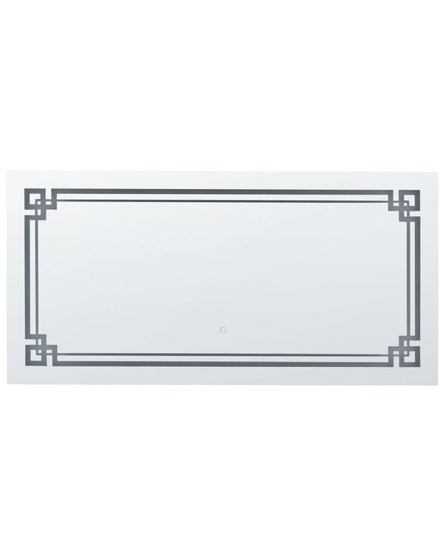 Wall Mounted Hanging LED Mirror 120 x 60 cm Rectangular Modern Contemporary Bathroom Vanity Make-Up Bedroom Beliani