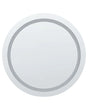 Wall Mounted Hanging LED Mirror  79 cm Round Modern Contemporary Bathroom Vanity Make-Up Bedroom Beliani