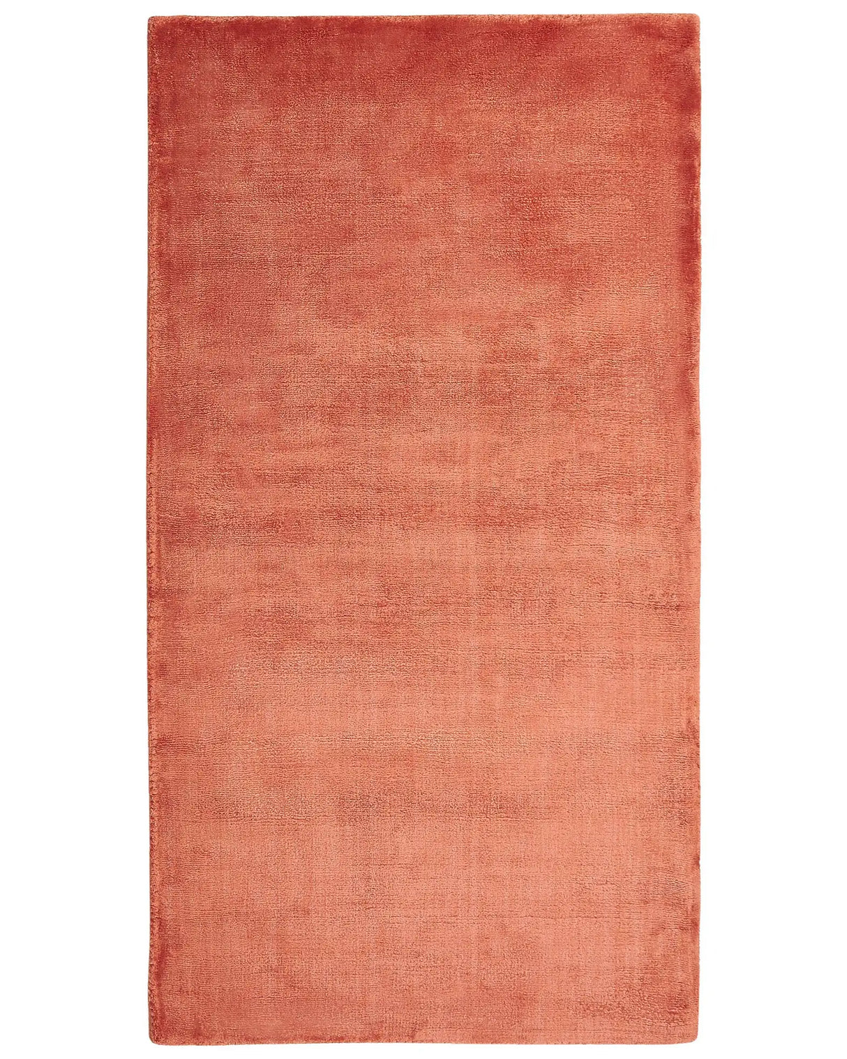 Area Rug Orange Viscose 80 x 150 cm Tufted Low Pile Modern Beliani