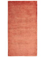 Area Rug Orange Viscose 80 x 150 cm Tufted Low Pile Modern Beliani