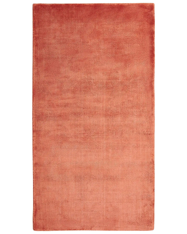 Area Rug Orange Viscose 80 x 150 cm Tufted Low Pile Modern Beliani