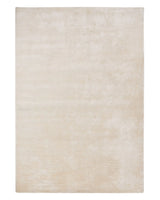 Area Rug Light Beige Viscose 140 x 200 cm Tufted Low Pile Modern Beliani