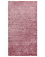 Area Rug Pink Viscose 80 x 150 cm Tufted Low Pile Modern Beliani