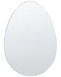 Wall Mirror Silver Glass 50 x 70 cm Frameless Oval Shape Hanging Decoration Beliani