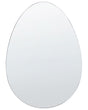 Wall Mirror Silver Glass 50 x 70 cm Frameless Oval Shape Hanging Decoration Beliani