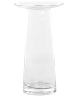 Flower Vase Transparent Glass 26 cm Decorative Round Shape Tabletop Home Decoration Modern Design Beliani