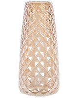 Flower Vase Orange Glass 23 cm Decorative Tabletop Home Decoration Modern Design Beliani