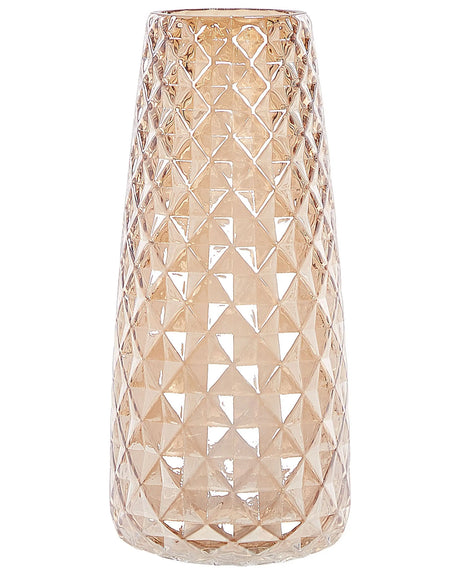 Flower Vase Orange Glass 23 cm Decorative Tabletop Home Decoration Modern Design Beliani