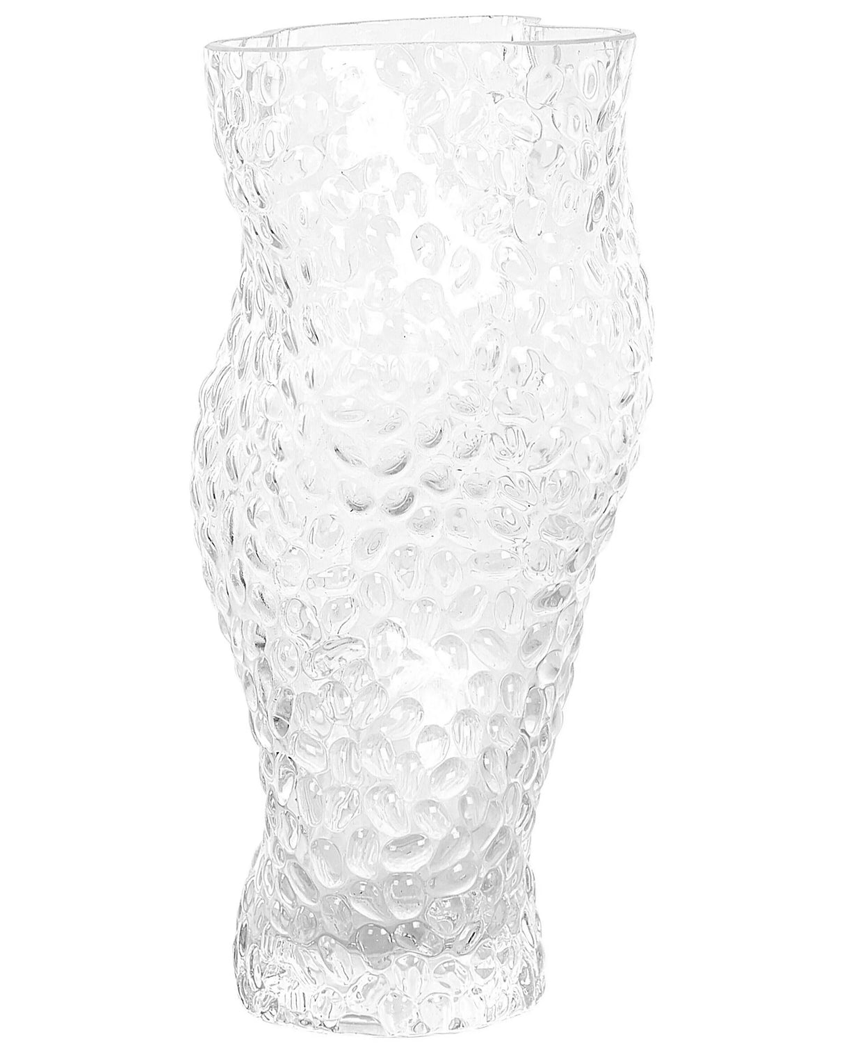 Flower Vase Transparent Glass 23 cm Decorative Tabletop Home Decoration Modern Design Beliani
